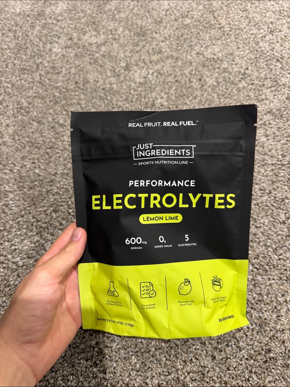 Just Ingredients Lemon Lime Performance Electrolytes